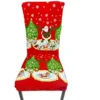 Fundas navideñas para sillas spandex Set de 6 unidades papanoel
