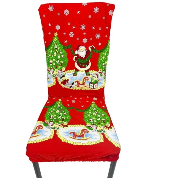 Fundas navideñas para sillas spandex Set de 6 unidades papanoel