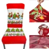 Fundas navideñas para sillas spandex Set de 6 unidades muñeco de nieve