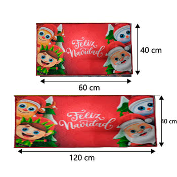Alfombrillas navideñas de 2 piezas FN