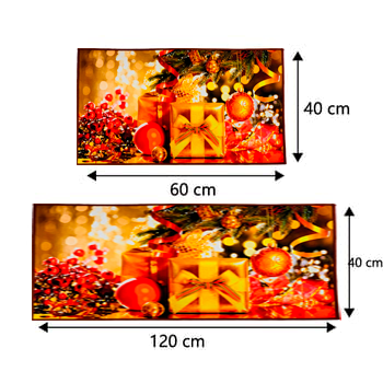 Alfombrillas navideñas de 2 piezas RE