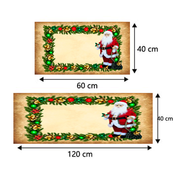 Alfombrillas navideñas de 2 piezas PP