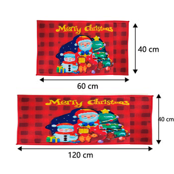 Alfombrillas navideñas de 2 piezas PMN