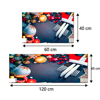 Alfombrillas navideñas de 2 piezas CA