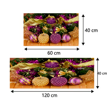 Alfombrillas navideñas de 2 piezas AM